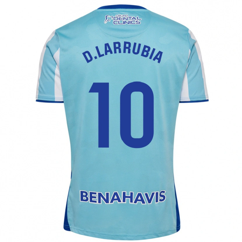 Danxen Hombre Camiseta David Larrubia #10 Celeste Blanco 1ª Equipación 2025/26 La Camisa