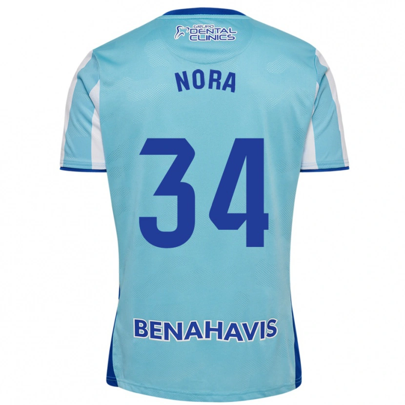 Danxen Hombre Camiseta Nora #34 Celeste Blanco 1ª Equipación 2025/26 La Camisa