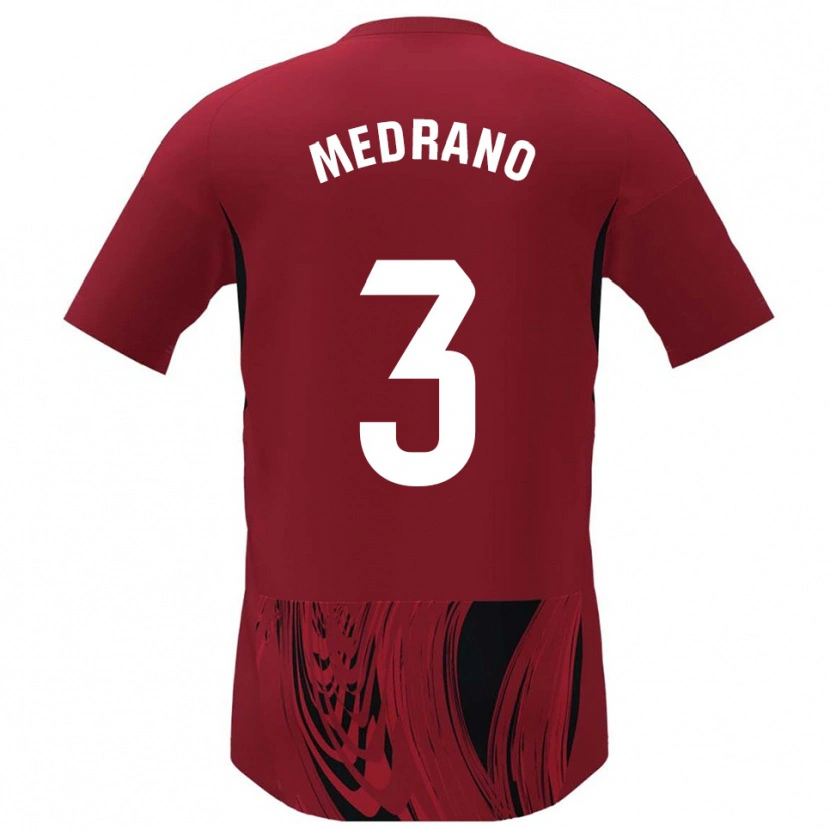 Danxen Hombre Camiseta Fernando Medrano #3 Rojo Negro 1ª Equipación 2025/26 La Camisa