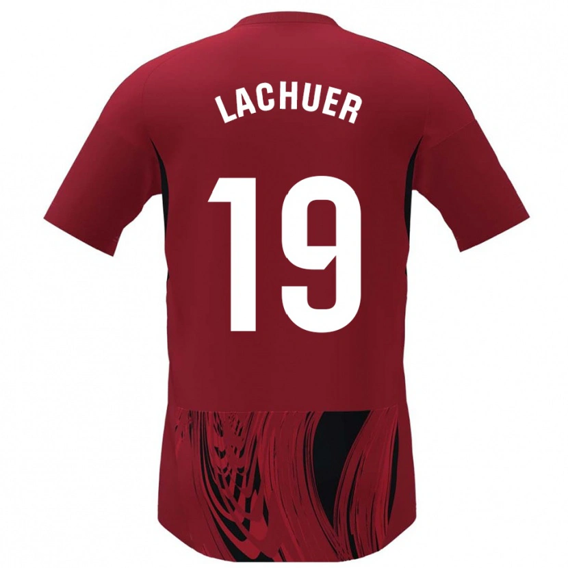 Danxen Hombre Camiseta Mathis Lachuer #19 Rojo Negro 1ª Equipación 2025/26 La Camisa