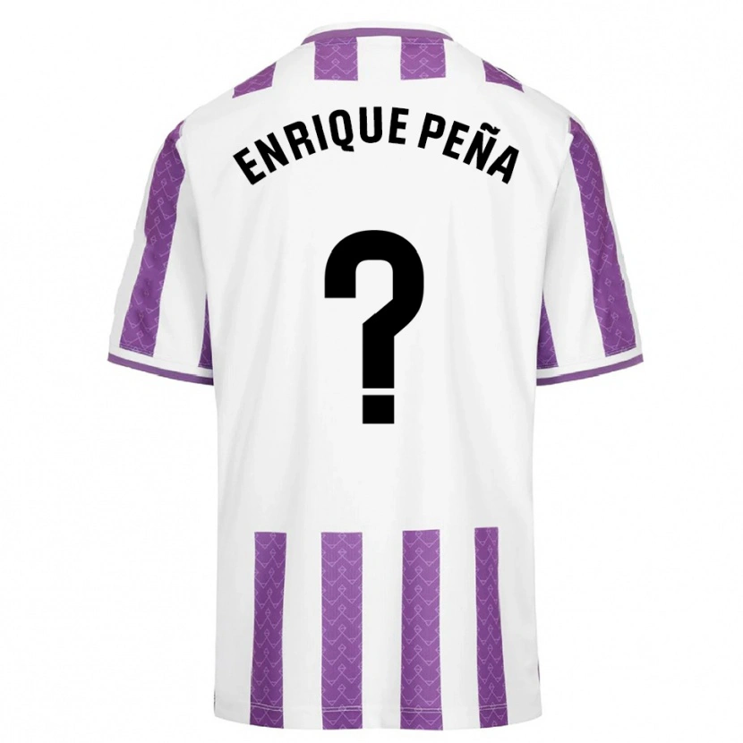 Danxen Hombre Camiseta Enrique Peña #0 Morado Blanco 1ª Equipación 2025/26 La Camisa