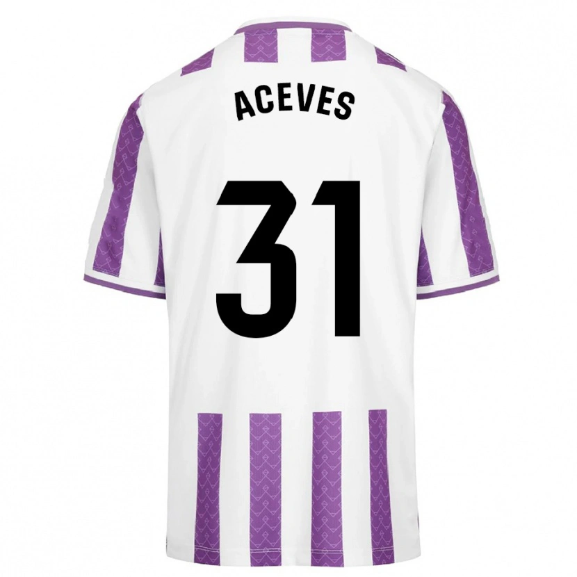 Danxen Hombre Camiseta Álvaro Aceves #31 Morado Blanco 1ª Equipación 2025/26 La Camisa