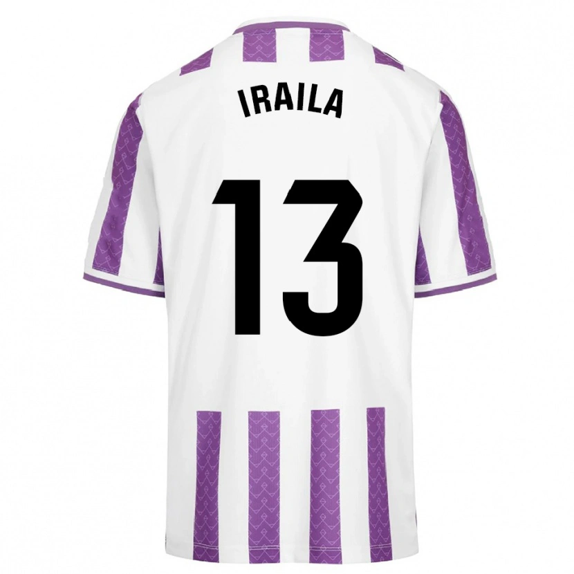 Danxen Hombre Camiseta Iraila Rivera Simón #13 Morado Blanco 1ª Equipación 2025/26 La Camisa