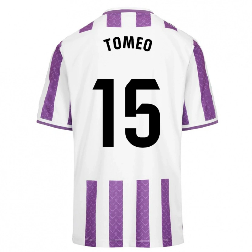Danxen Hombre Camiseta Pablo Tomeo #15 Morado Blanco 1ª Equipación 2025/26 La Camisa