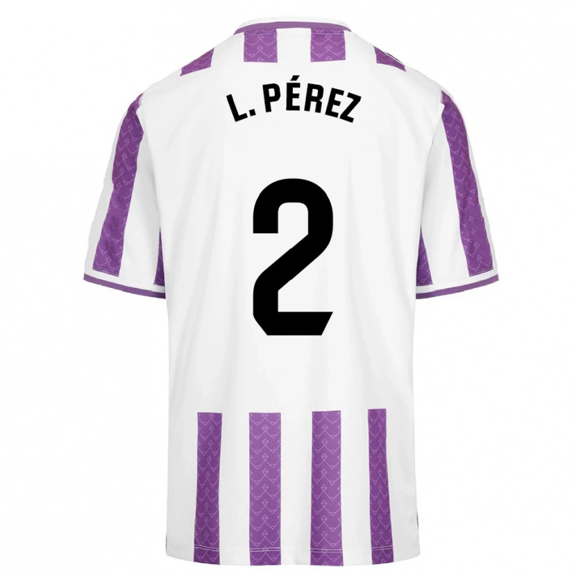 Danxen Hombre Camiseta Luis Pérez #2 Morado Blanco 1ª Equipación 2025/26 La Camisa
