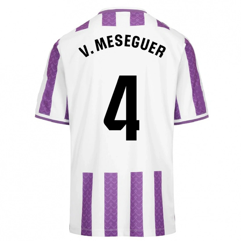 Danxen Hombre Camiseta Víctor Meseguer #4 Morado Blanco 1ª Equipación 2025/26 La Camisa