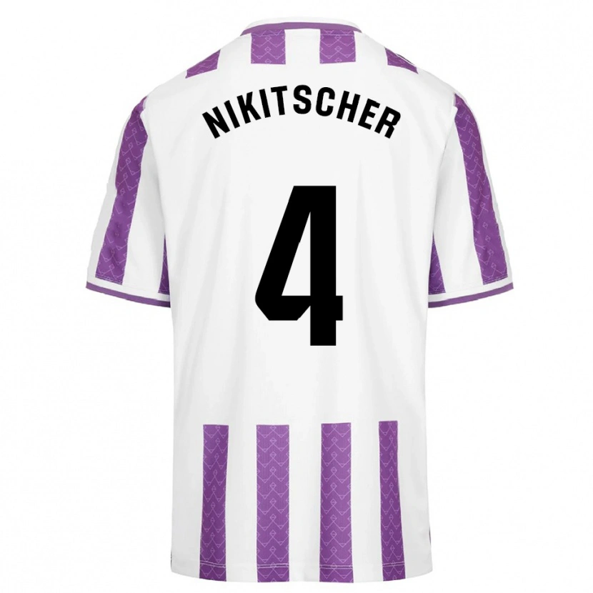 Danxen Hombre Camiseta Tamás Nikitscher #4 Morado Blanco 1ª Equipación 2025/26 La Camisa
