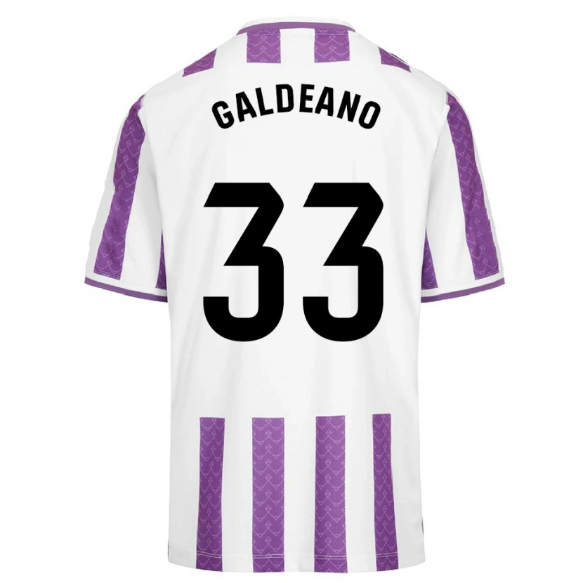Danxen Hombre Camiseta Alejandro Galdeano #33 Morado Blanco 1ª Equipación 2025/26 La Camisa