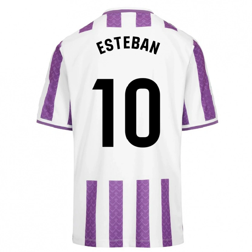 Danxen Hombre Camiseta Sergi Esteban #10 Morado Blanco 1ª Equipación 2025/26 La Camisa