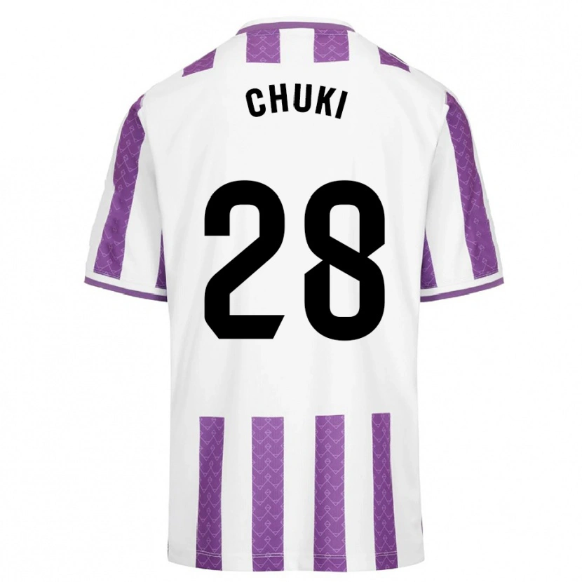 Danxen Hombre Camiseta Chuki #28 Morado Blanco 1ª Equipación 2025/26 La Camisa