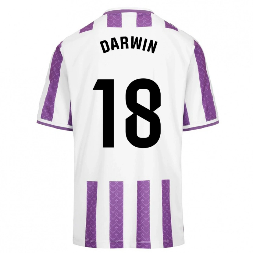 Danxen Hombre Camiseta Darwin Machís #18 Morado Blanco 1ª Equipación 2025/26 La Camisa