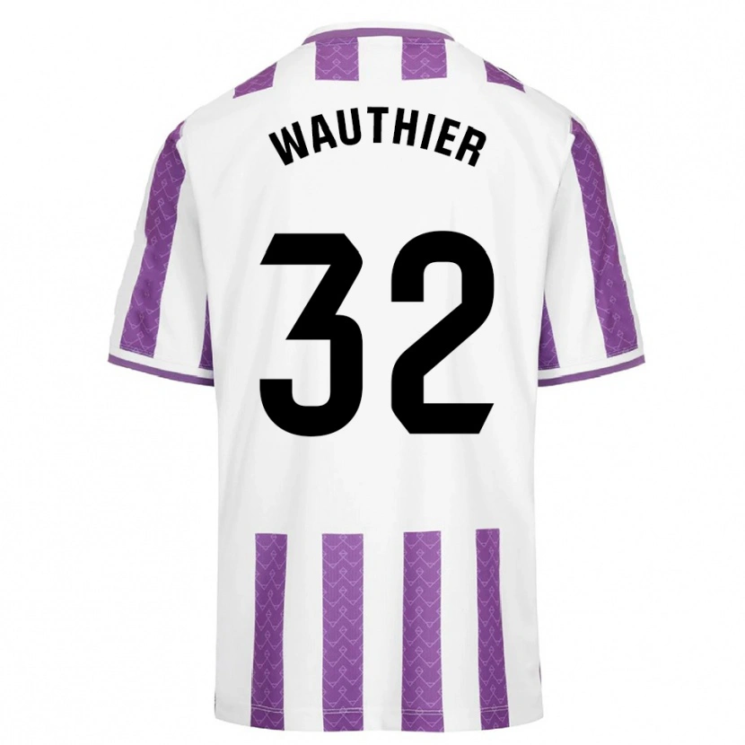 Danxen Hombre Camiseta Hugo Wauthier #32 Morado Blanco 1ª Equipación 2025/26 La Camisa