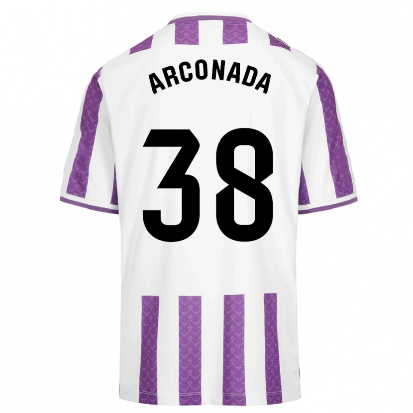Danxen Hombre Camiseta Diego Arconada #38 Morado Blanco 1ª Equipación 2025/26 La Camisa