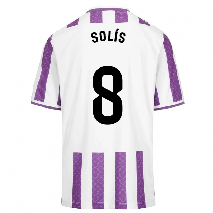 Danxen Hombre Camiseta Celia Solís Gómez #8 Morado Blanco 1ª Equipación 2025/26 La Camisa