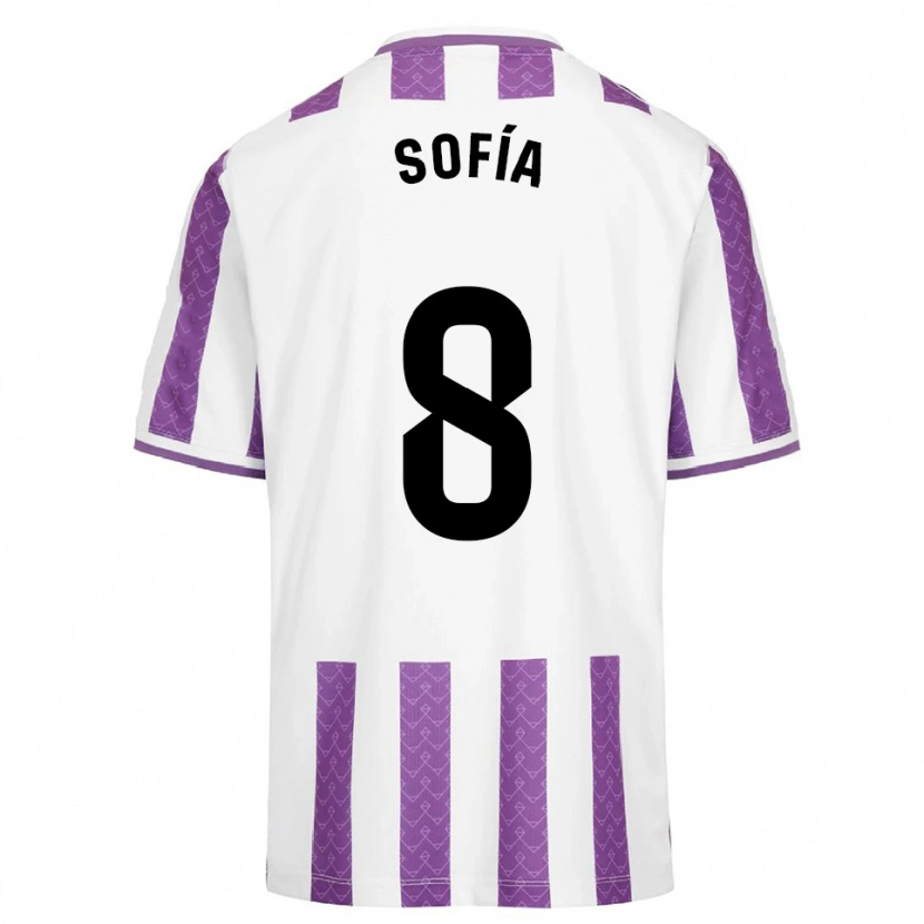 Danxen Hombre Camiseta Sofía Fernández Gutiérrez #8 Morado Blanco 1ª Equipación 2025/26 La Camisa