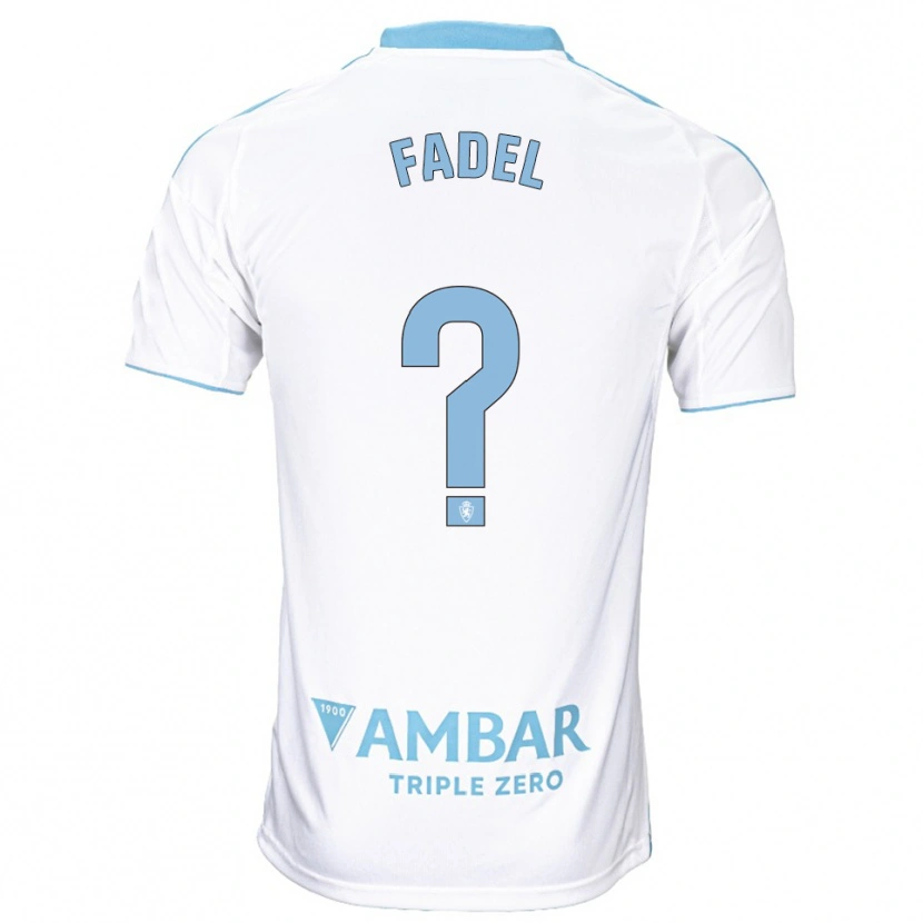 Danxen Hombre Camiseta Ismael Fadel #0 Blanco Celeste 1ª Equipación 2025/26 La Camisa