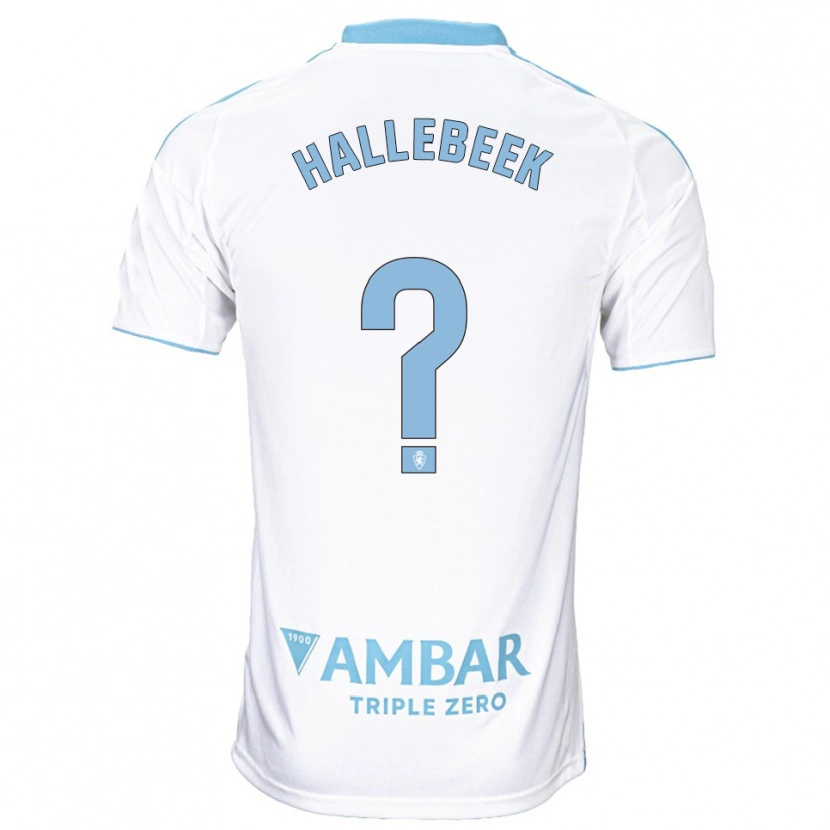 Danxen Hombre Camiseta Boaz Hallebeek #0 Blanco Celeste 1ª Equipación 2025/26 La Camisa