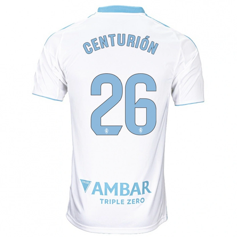 Danxen Hombre Camiseta Pablo Centurión #26 Blanco Celeste 1ª Equipación 2025/26 La Camisa