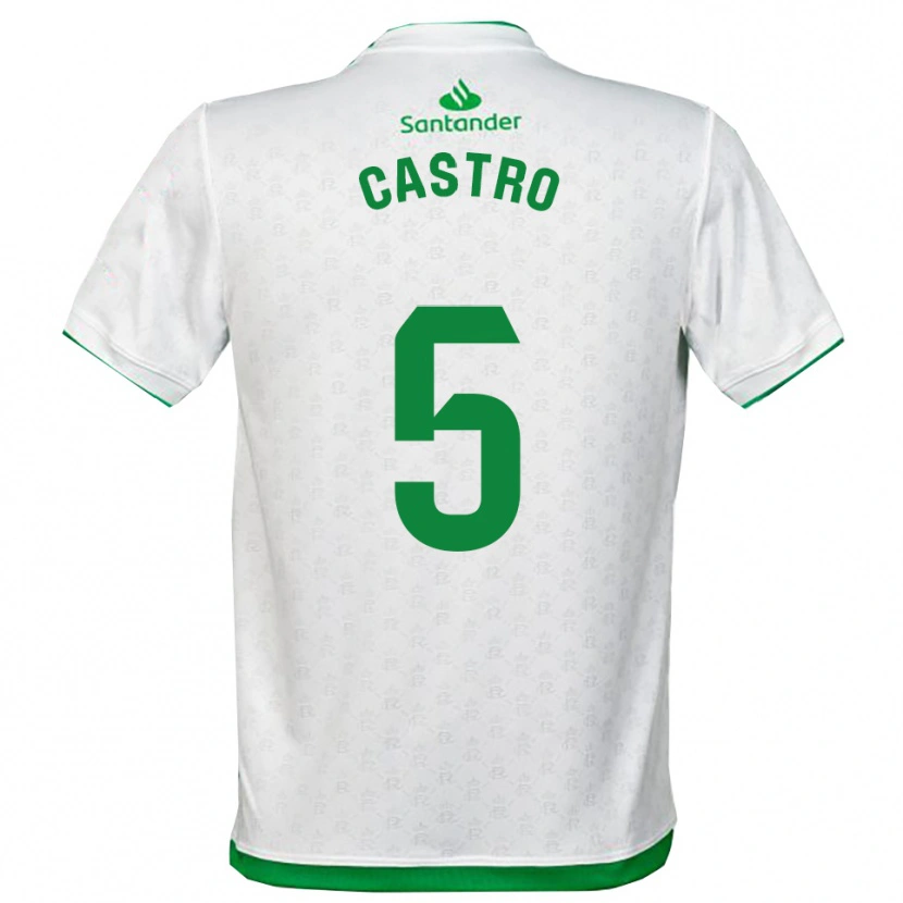 Danxen Hombre Camiseta Javi Castro #5 Verde Blanco 1ª Equipación 2025/26 La Camisa
