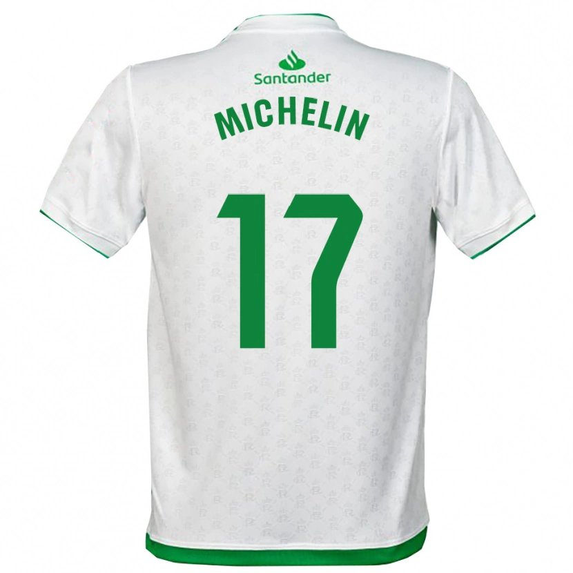 Danxen Hombre Camiseta Clément Michelin #17 Verde Blanco 1ª Equipación 2025/26 La Camisa