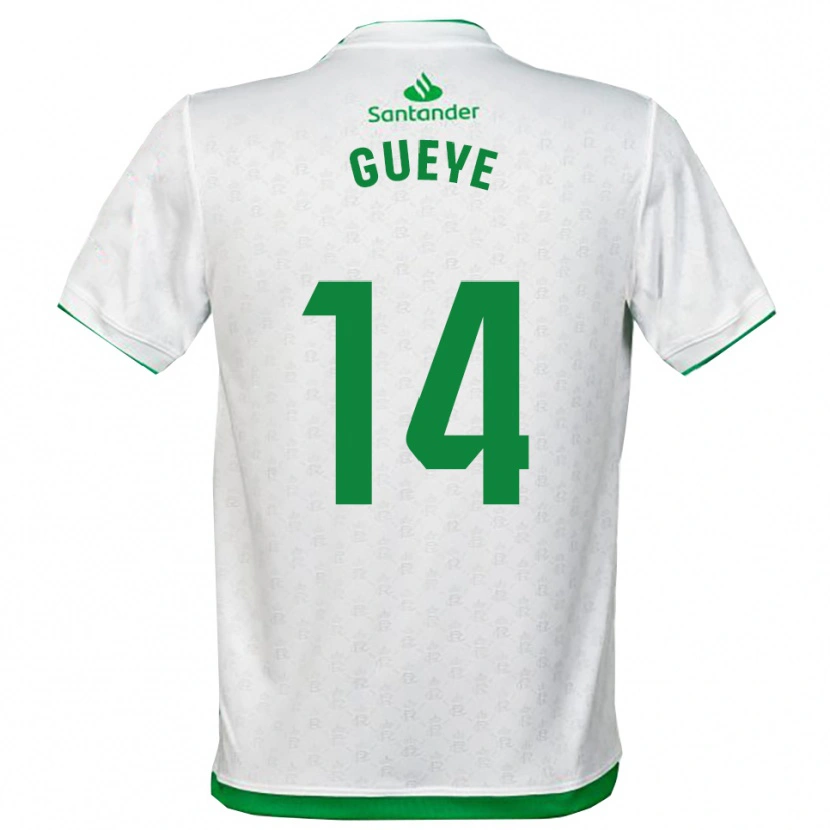 Danxen Hombre Camiseta Maguette Gueye #14 Verde Blanco 1ª Equipación 2025/26 La Camisa
