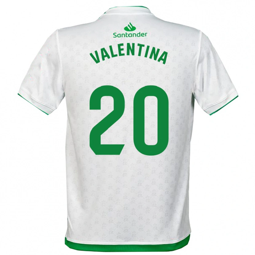 Danxen Hombre Camiseta Valentina Lucumi Montoya #20 Verde Blanco 1ª Equipación 2025/26 La Camisa