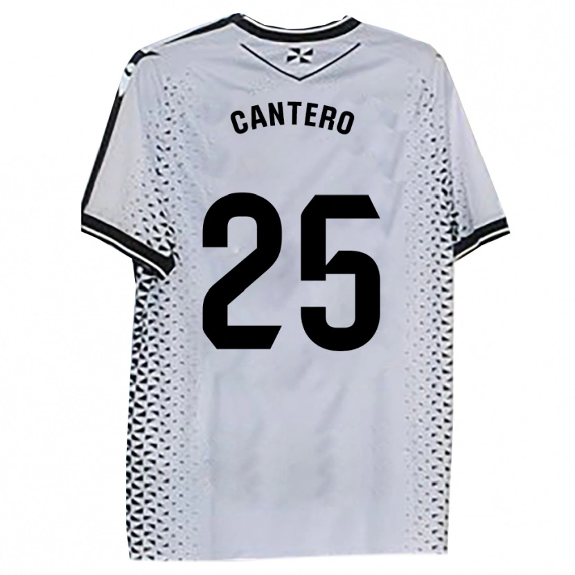 Danxen Hombre Camiseta Yago Cantero #25 Blanco Negro 1ª Equipación 2025/26 La Camisa