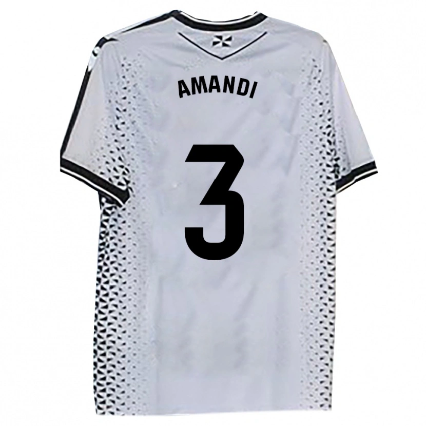 Danxen Hombre Camiseta Iván Tomás #3 Blanco Negro 1ª Equipación 2025/26 La Camisa