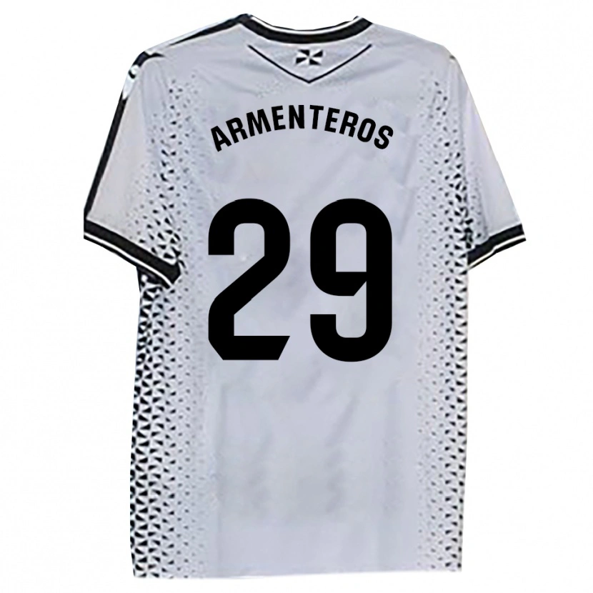Danxen Hombre Camiseta Víctor Armenteros #29 Blanco Negro 1ª Equipación 2025/26 La Camisa
