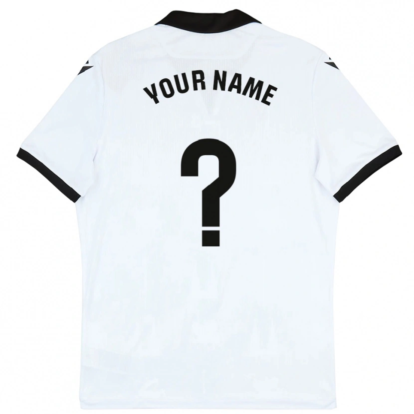 Danxen Hombre Camiseta Su Nombre #0 Blanco Negro 1ª Equipación 2025/26 La Camisa