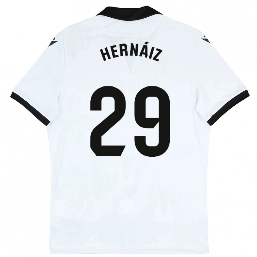 Danxen Hombre Camiseta David Hernáiz #29 Blanco Negro 1ª Equipación 2025/26 La Camisa