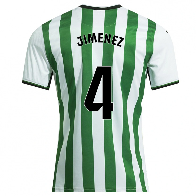 Danxen Hombre Camiseta Álex Jiménez #4 Blanco Verde 1ª Equipación 2025/26 La Camisa