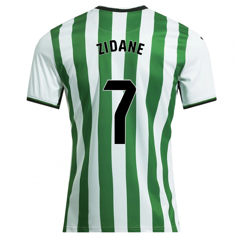 Danxen Hombre Camiseta Théo Zidane #7 Blanco Verde 1ª Equipación 2025/26 La Camisa