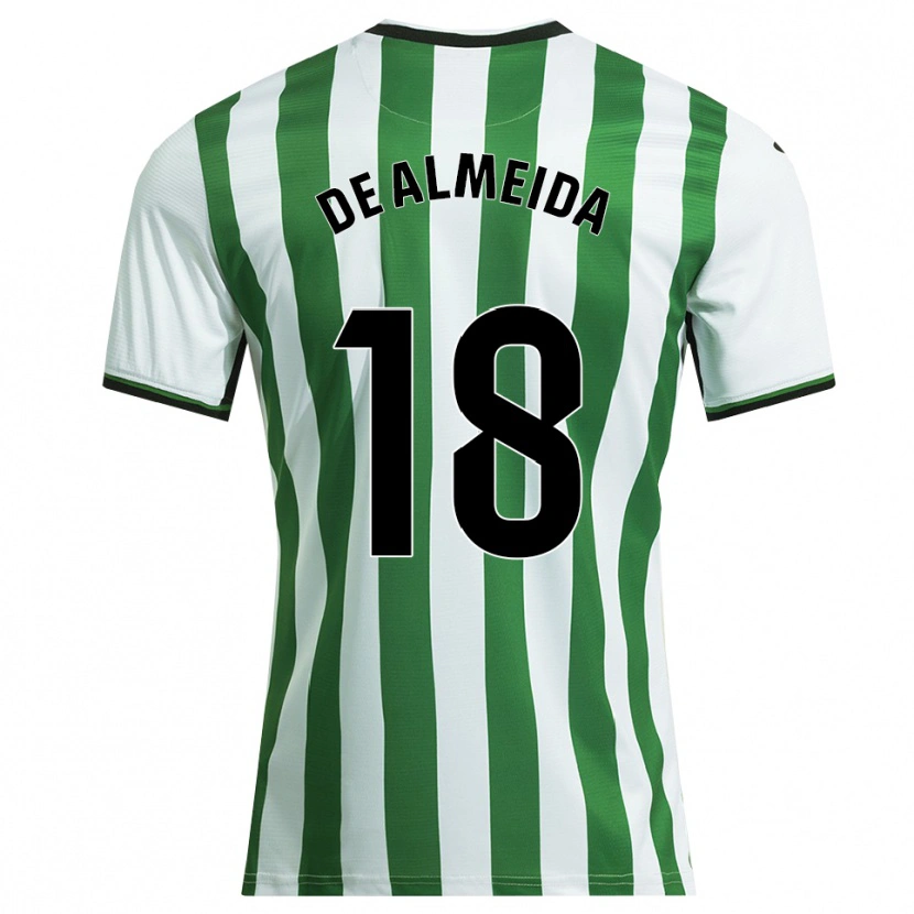Danxen Hombre Camiseta Dalisson De Almeida #18 Blanco Verde 1ª Equipación 2025/26 La Camisa