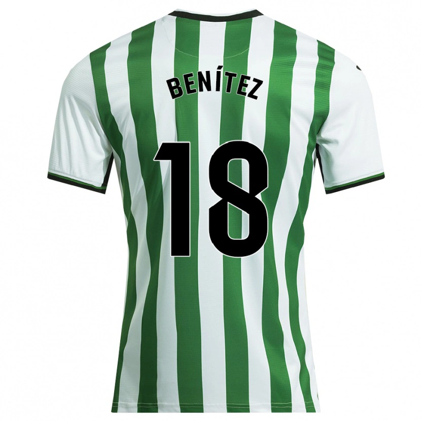 Danxen Hombre Camiseta Paco Benítez #18 Blanco Verde 1ª Equipación 2025/26 La Camisa