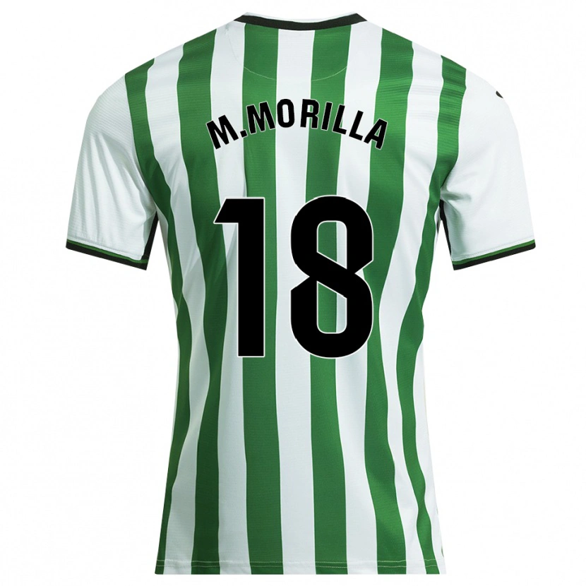 Danxen Hombre Camiseta María Morilla Obrero #18 Blanco Verde 1ª Equipación 2025/26 La Camisa