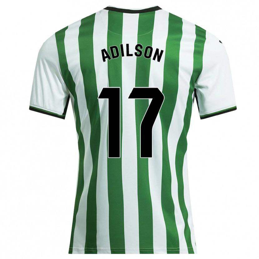 Danxen Hombre Camiseta Adilson #17 Blanco Verde 1ª Equipación 2025/26 La Camisa