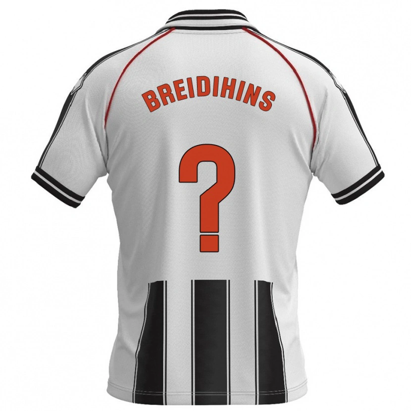 Danxen Hombre Camiseta Kirils Bredihins #0 Blanco Negro 1ª Equipación 2025/26 La Camisa