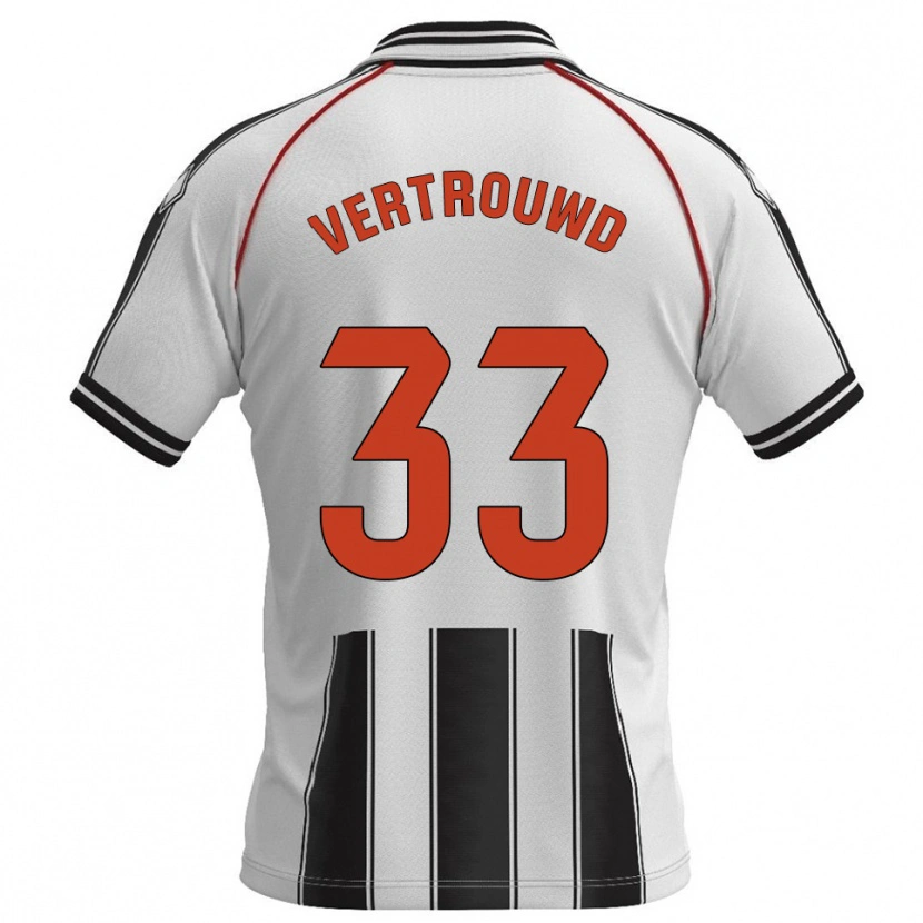 Danxen Hombre Camiseta Jozhua Vertrouwd #33 Blanco Negro 1ª Equipación 2025/26 La Camisa