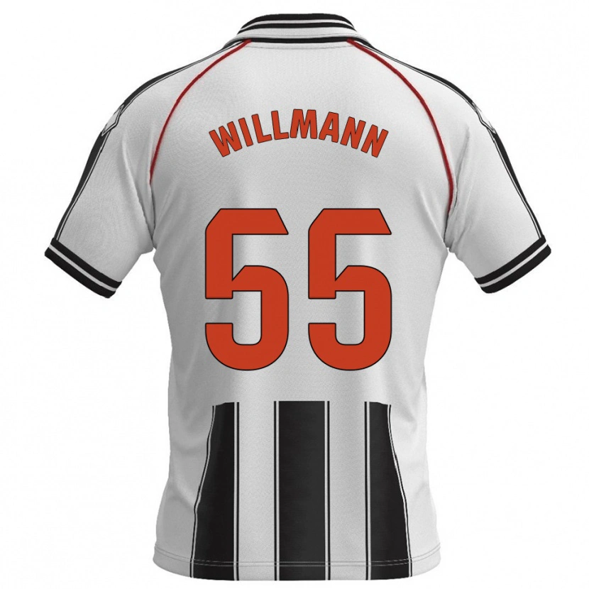 Danxen Hombre Camiseta Michal Willmann #55 Blanco Negro 1ª Equipación 2025/26 La Camisa