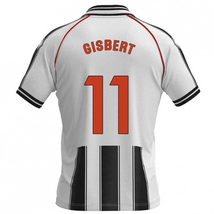 Danxen Hombre Camiseta Enric Gisbert #11 Blanco Negro 1ª Equipación 2025/26 La Camisa