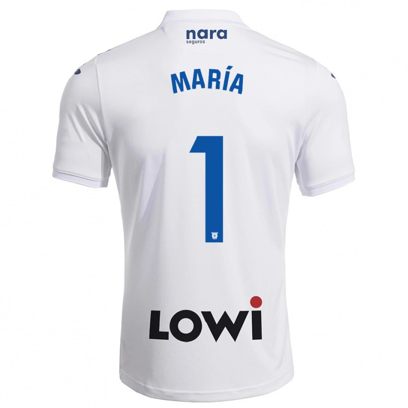 Danxen Hombre Camiseta María Hernández #1 Blanco Marino 1ª Equipación 2025/26 La Camisa