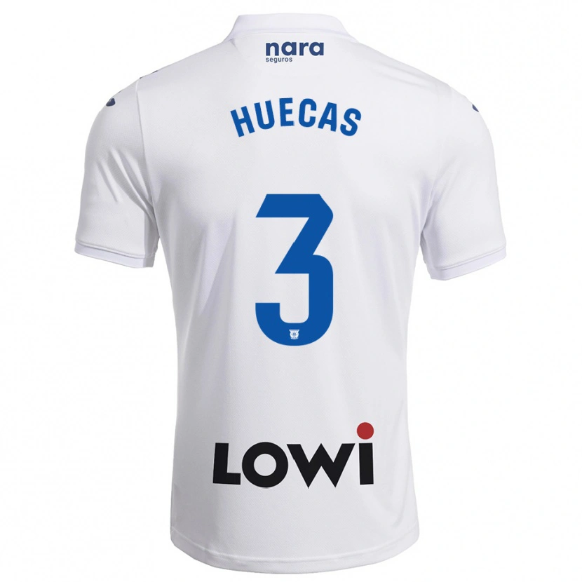 Danxen Hombre Camiseta Sergio Huecas #3 Blanco Marino 1ª Equipación 2025/26 La Camisa