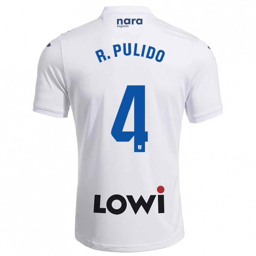 Danxen Hombre Camiseta Rubén Pulido #4 Blanco Marino 1ª Equipación 2025/26 La Camisa
