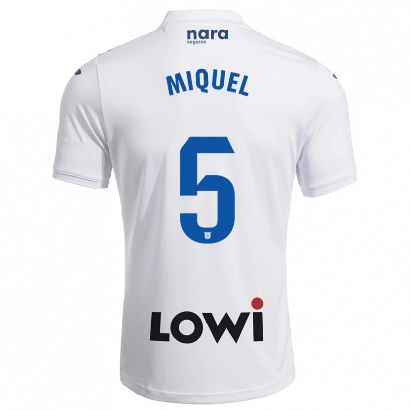 Danxen Hombre Camiseta Ignasi Miquel #5 Blanco Marino 1ª Equipación 2025/26 La Camisa