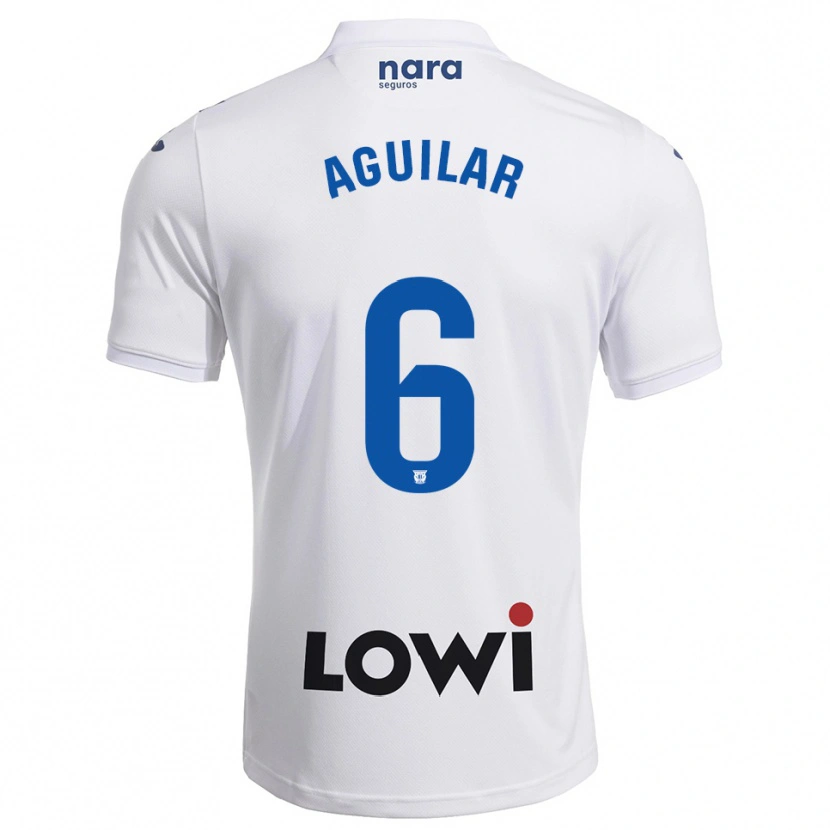 Danxen Hombre Camiseta Lalo Aguilar #6 Blanco Marino 1ª Equipación 2025/26 La Camisa
