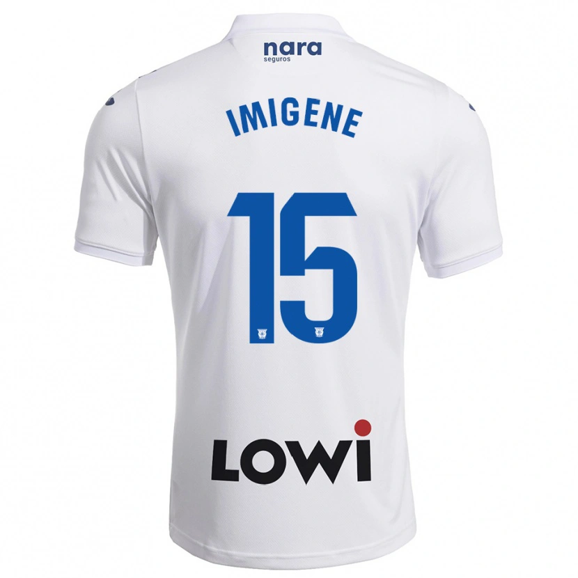 Danxen Hombre Camiseta Said Imigene #15 Blanco Marino 1ª Equipación 2025/26 La Camisa