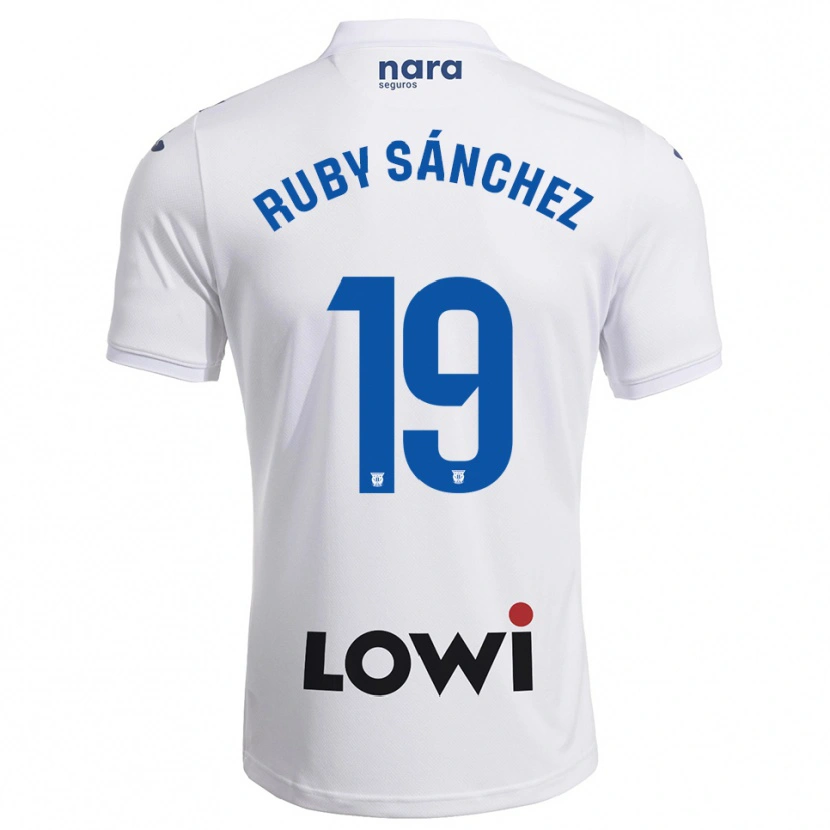 Danxen Hombre Camiseta Ruby Sánchez #19 Blanco Marino 1ª Equipación 2025/26 La Camisa