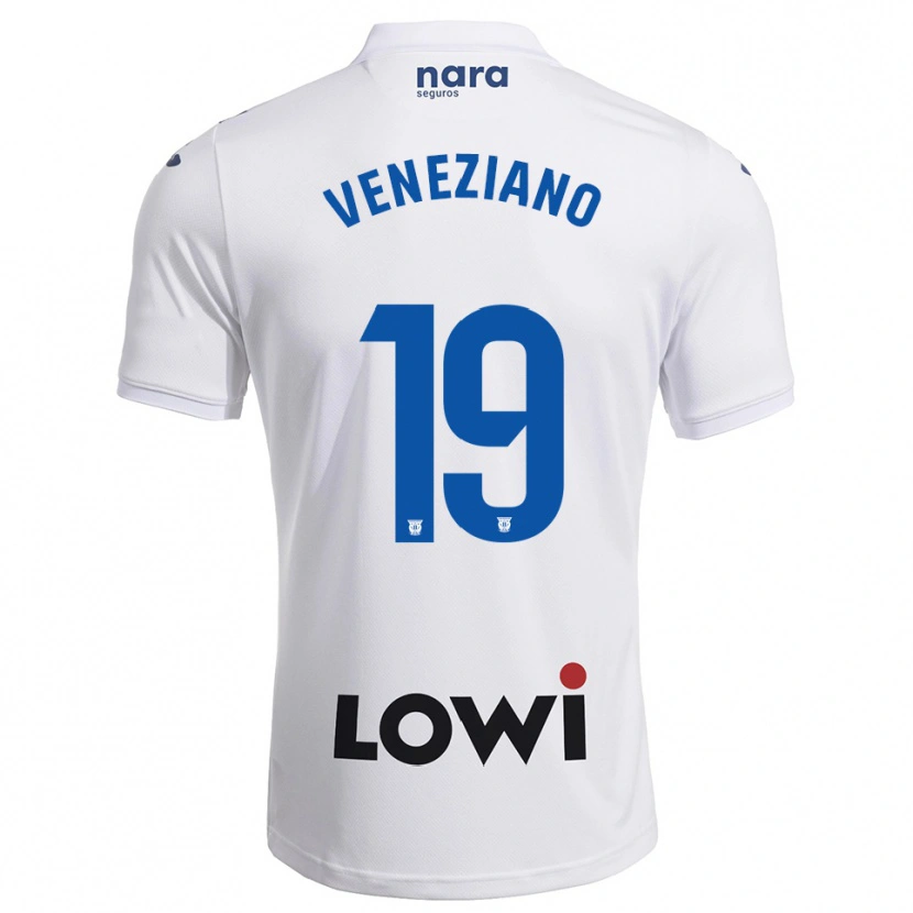 Danxen Hombre Camiseta Francesco Veneziano #19 Blanco Marino 1ª Equipación 2025/26 La Camisa