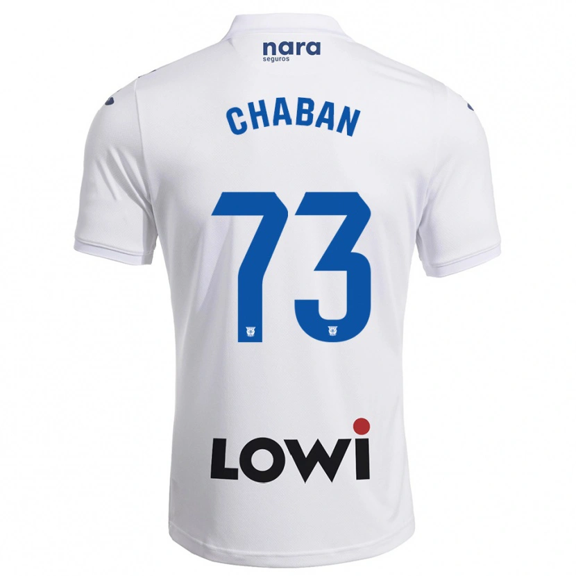 Danxen Hombre Camiseta Danylo Chaban #73 Blanco Marino 1ª Equipación 2025/26 La Camisa